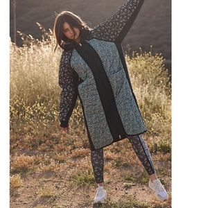 Free People Toledo Longline Printed Puffer Coat